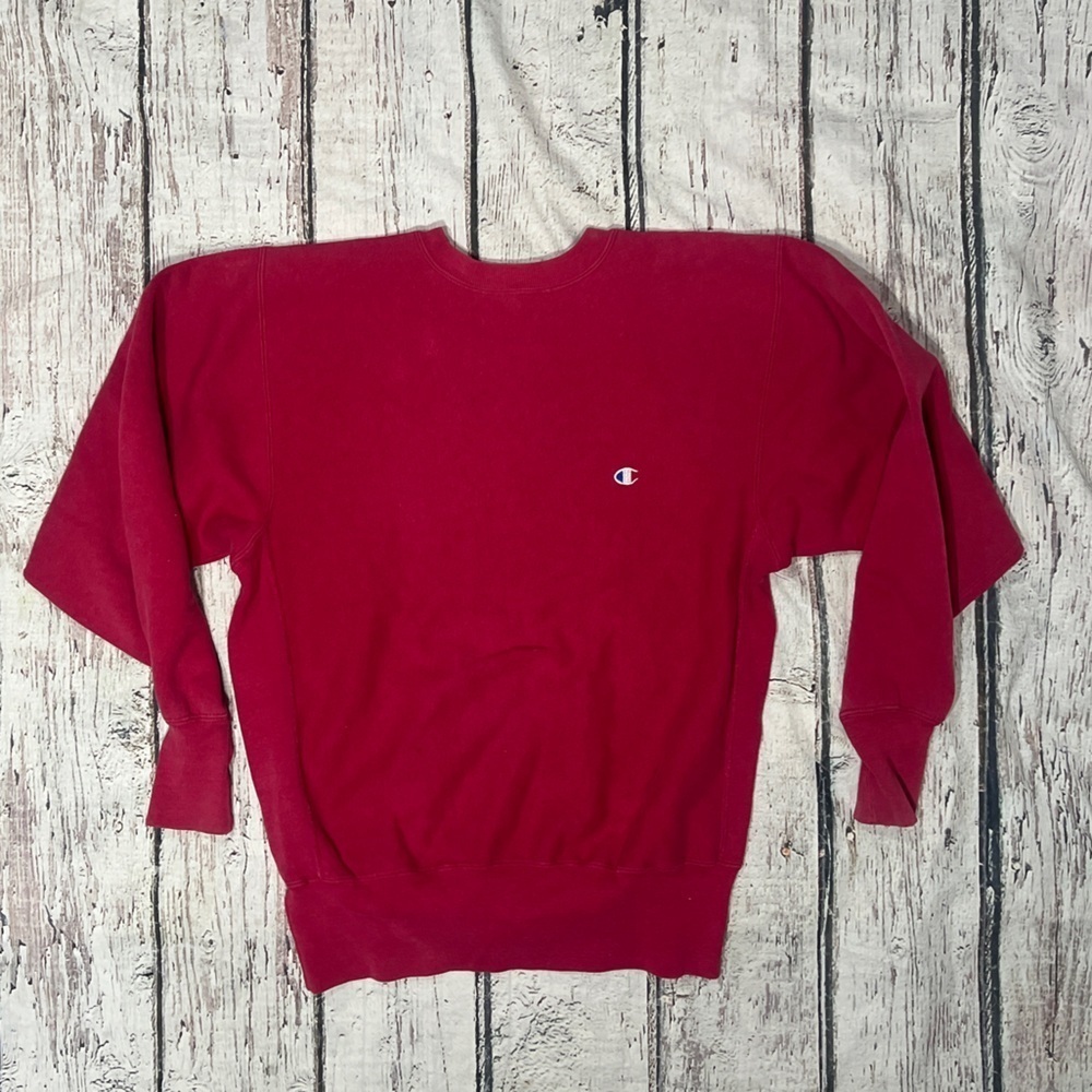 Vintage Champion Reverse Weave Stitched Pullover Jumper 1980s Sweatshirt